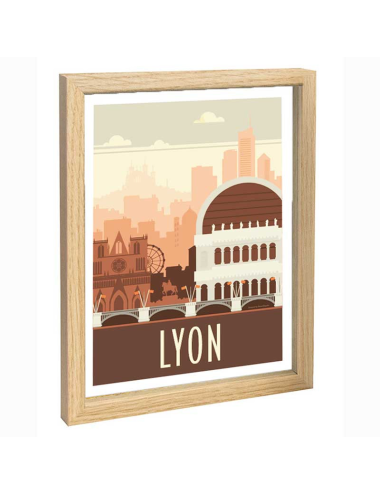 Affiche Lyon – Poster encadré ville historique
