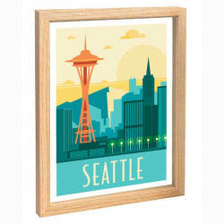 Seattle Travel poster 30x40