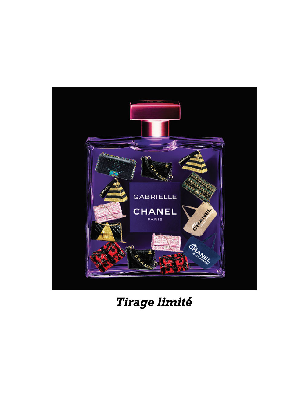 Tableau Chanel Gabrielle 90x90 – tirage luxe sur plexi