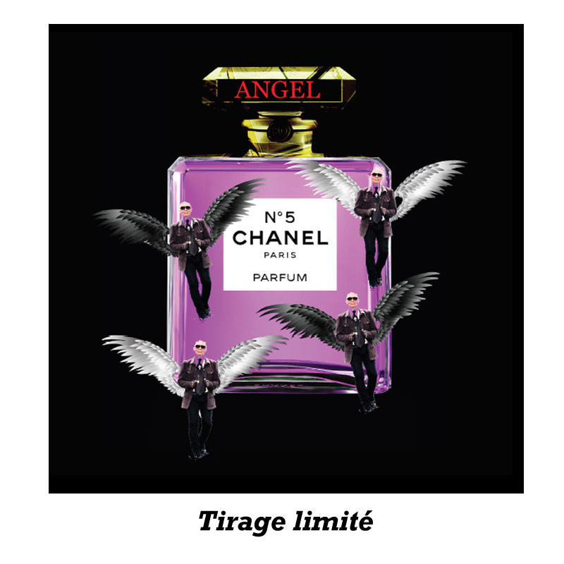 Tableau design  parfum ANGEL, Chanel ,plexi numéroté limité à 50