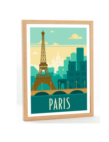 travel poster paris tour eiffel