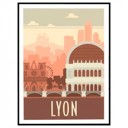 "Lyon" Travel poster...