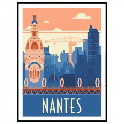 "Nantes", Travel poster...