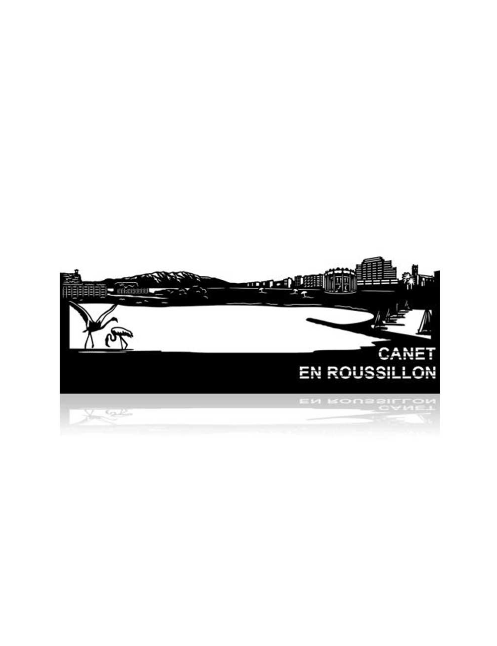 Sculpture murale Canet-en-Roussillon métal noir