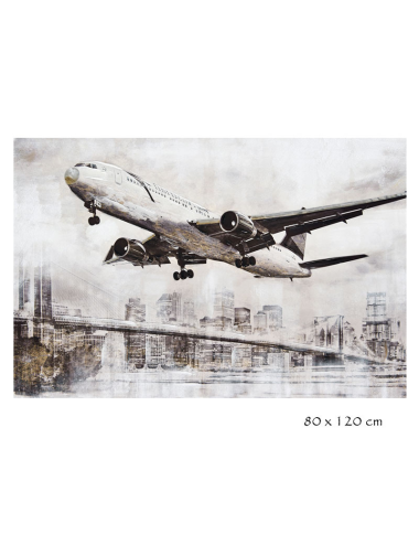 Tableau avion au-dessus de New York – 80x120