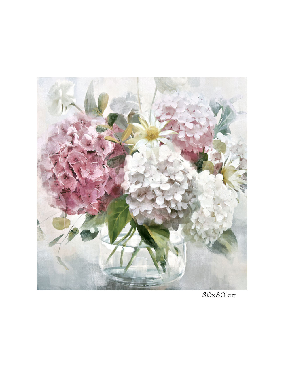 Hortensias rose 2 , Tableau floral