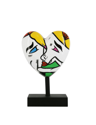 Sculpture cœur Le Baiser par Déesse