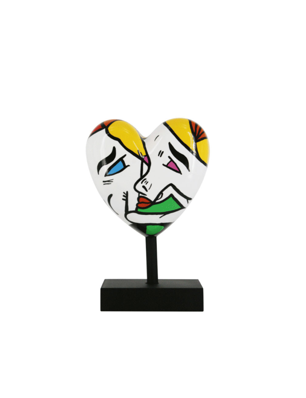 Sculpture cœur Le Baiser par Déesse