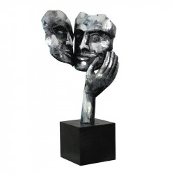 "Couple romantique,argent", sculpture design collection Pigment