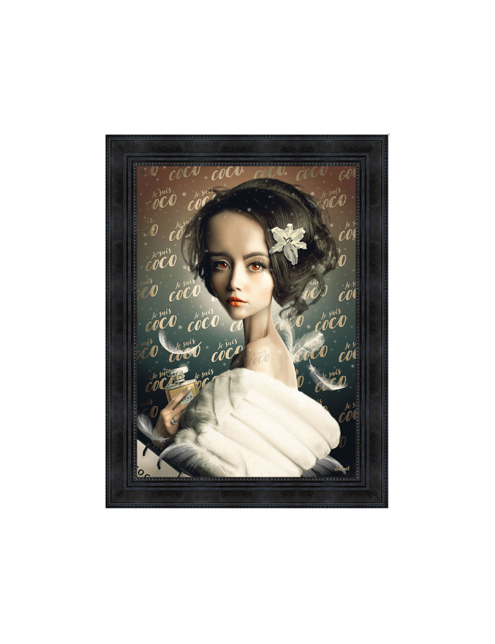 " Je suis Coco ", Sylvain BINET, Tableau contemporain 50x70 " Je suis Coco ", Sylvain BINET, Tableau contemporain 50x70