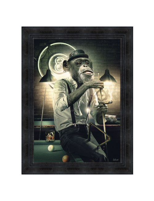 "Singe billard",50x70cm de Sylvain BINET