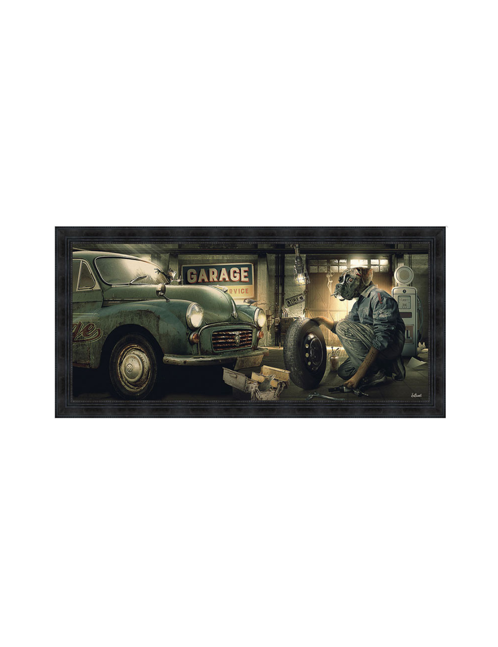 " Garage vintage ", 80x180, de Sylvain BINET, tableau design " Garage vintage ", 80x180, de Sylvain BINET, tableau design
