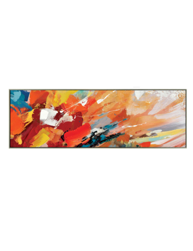 Tableau abstrait coloré – Toile encadrée 50x150 cm