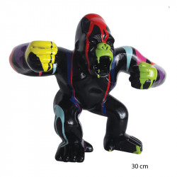 "Gorille noir trash, Donkey kong",Statuette design en résine, 30cm