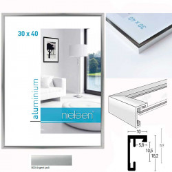 Nielsen Cadre en aluminium Pixel 50x60 cm - or brillant - verre