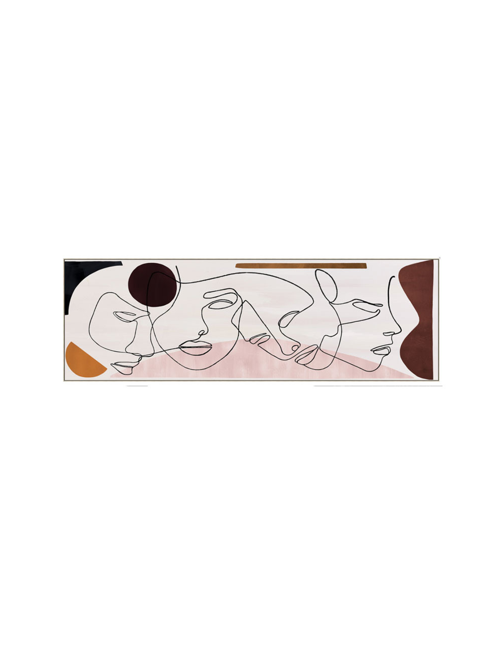 Tableau visages abstraits – toile 50x150 cm