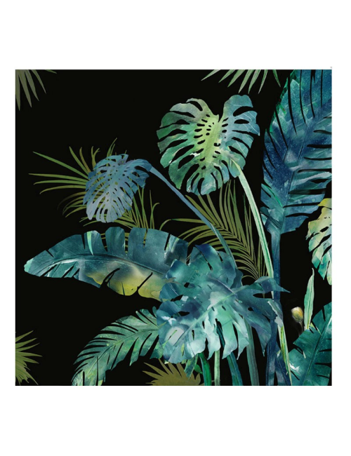Tableau feuillage tropical 80x80