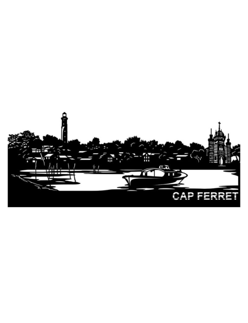 "Cap ferret ", Skyline, déco murale métal