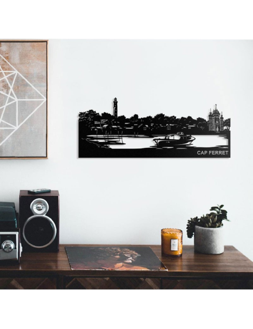 "Cap ferret ", Skyline, déco murale métal