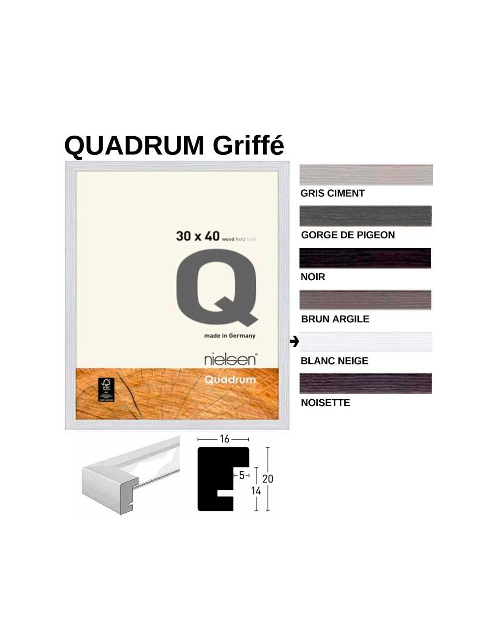 Cadre en bois Nielsen Quadrum griffé – certifié FSC®