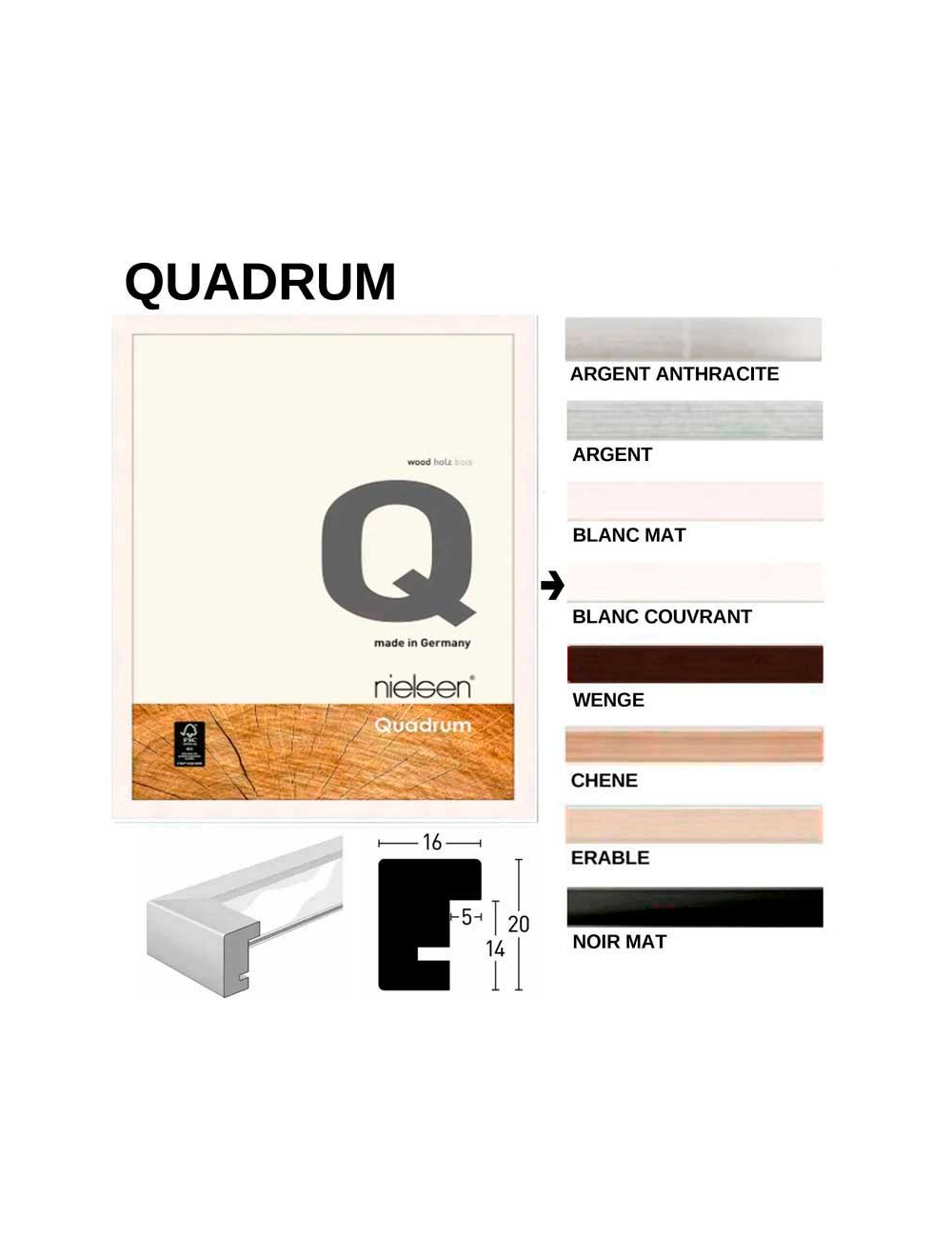 Cadre en bois Quadrum  Nielsen-certifié FSC®