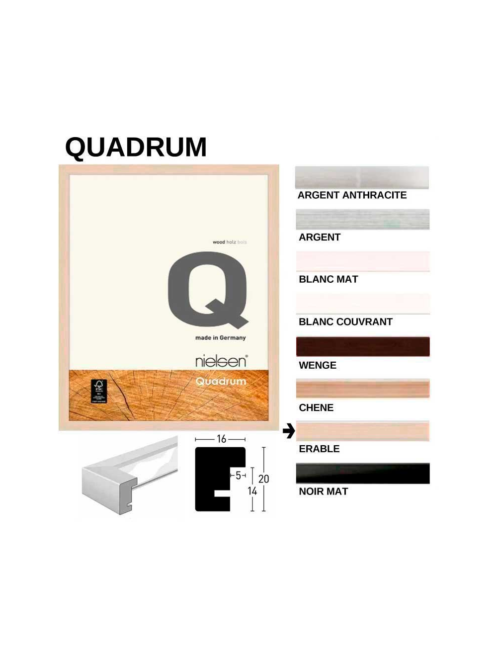 Cadre en bois Quadrum  Nielsen-certifié FSC®