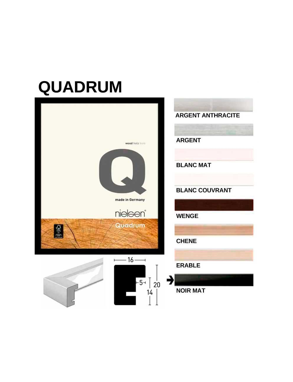 Cadre en bois Quadrum  Nielsen-certifié FSC®