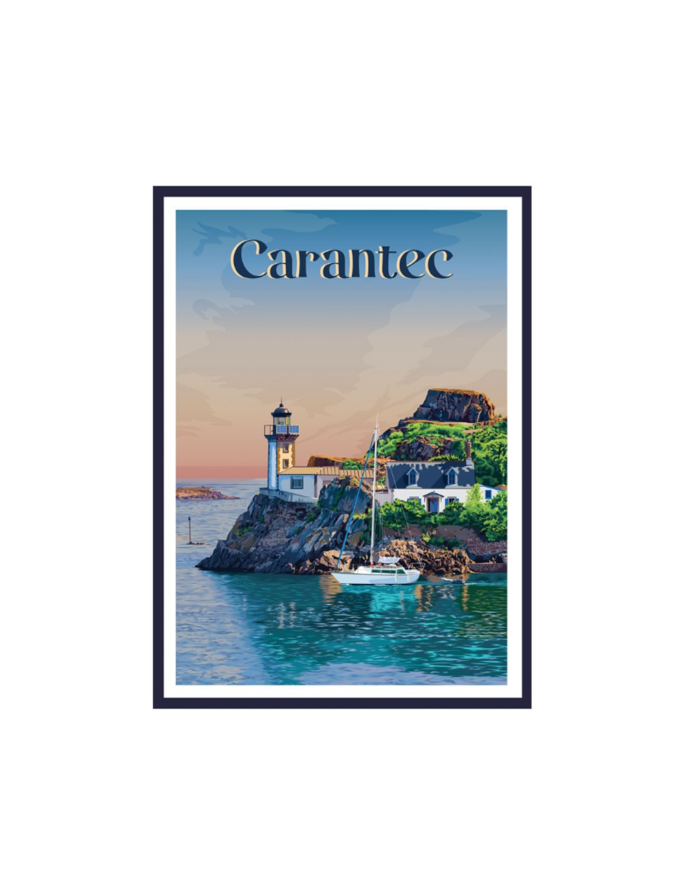 CARANTEC- Affiche Travel poster encadrée