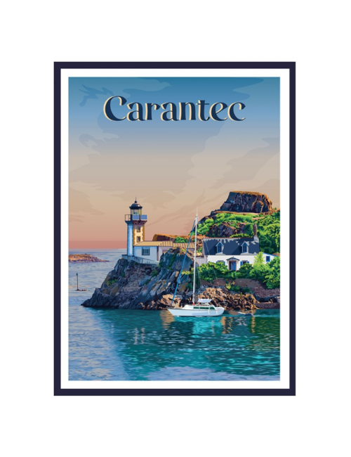 CARANTEC- Affiche Travel poster encadrée