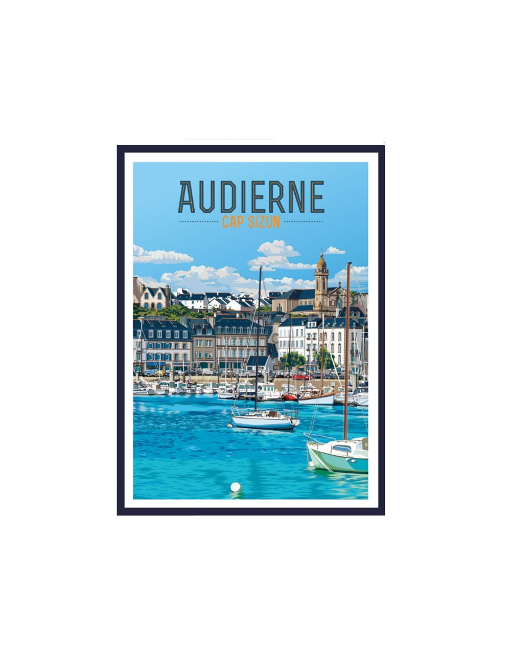 Audierne, Cap-Sizun- Affiche Travel poster encadrée