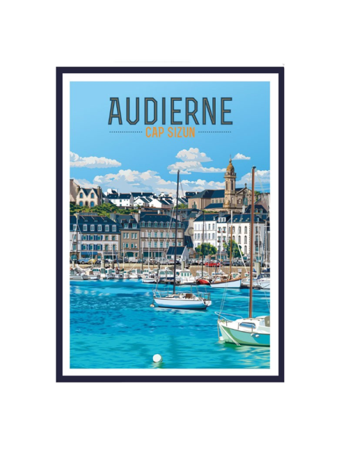 Audierne, Cap-Sizun- Affiche Travel poster encadrée