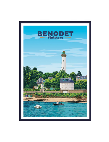 BENODET-Travel poster encadré