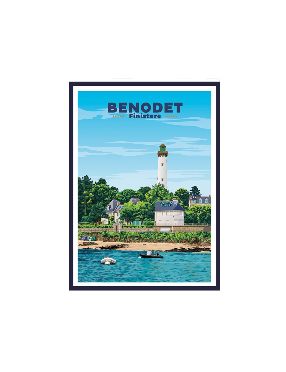 BENODET-Travel poster encadré