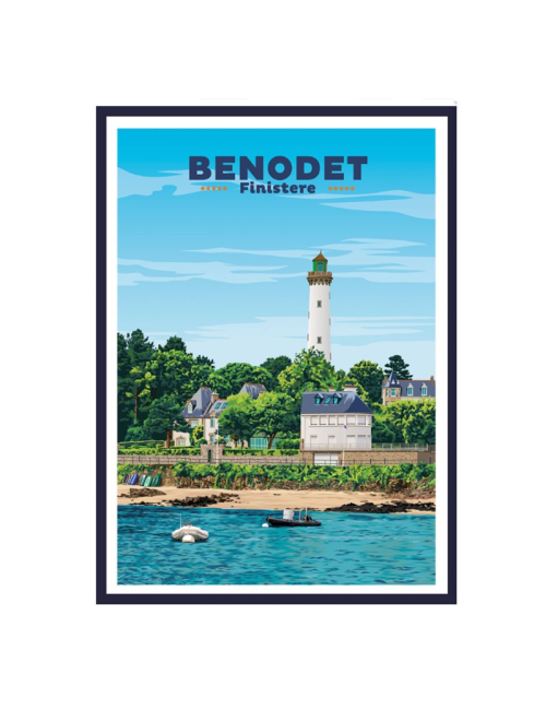 BENODET-Travel poster encadré
