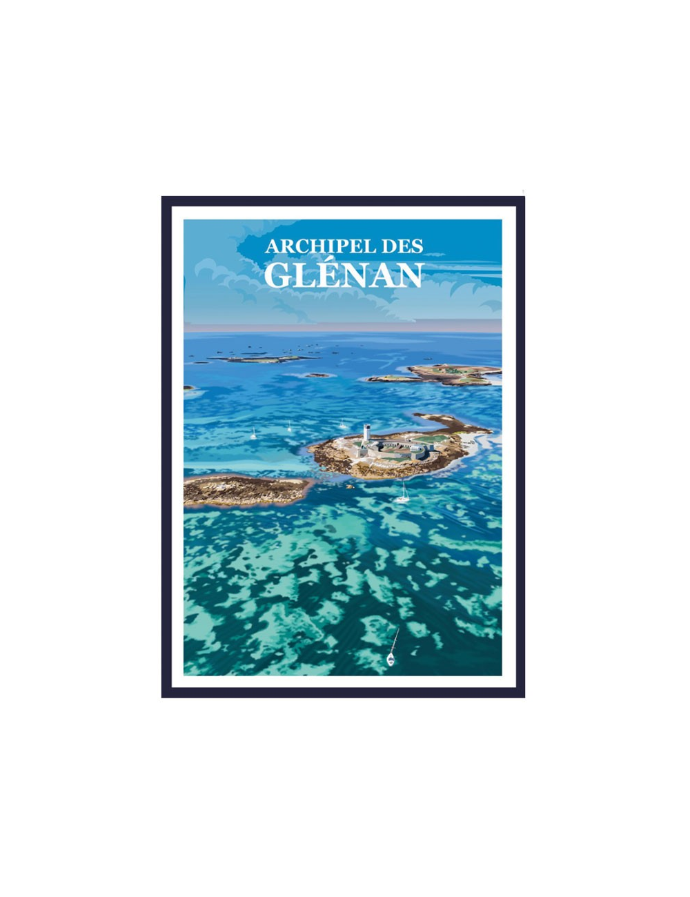 L'archipel des Glénan-Travel poster vintage