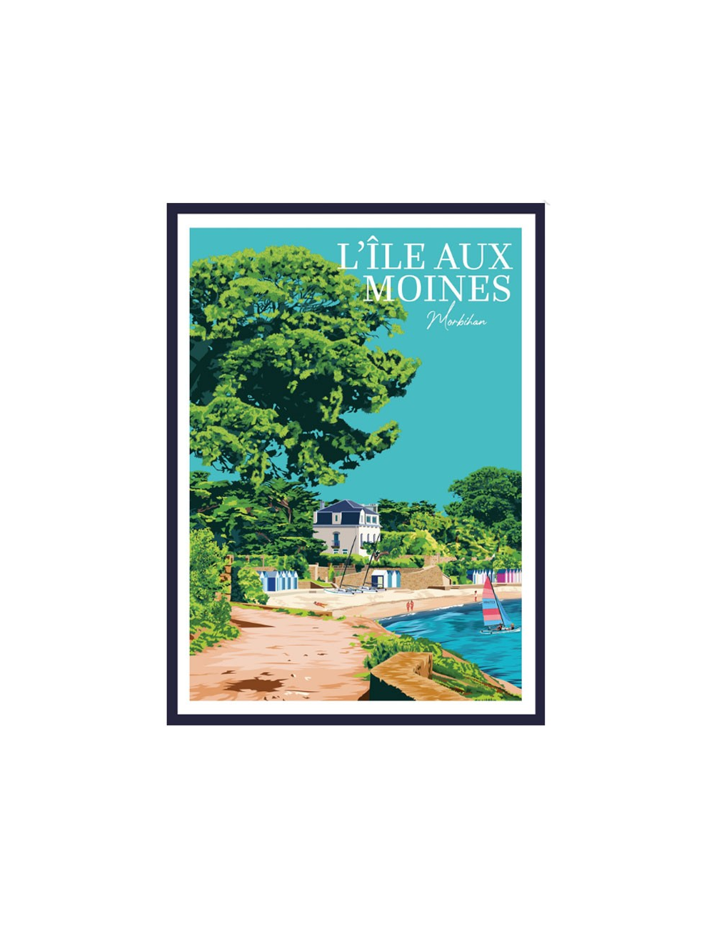 L'île aux moines-Travel poster vintage