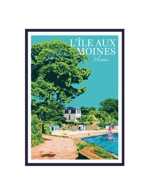 L'île aux moines-Travel poster vintage