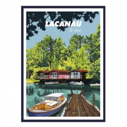 "Lac de Lacanau", Affiche...