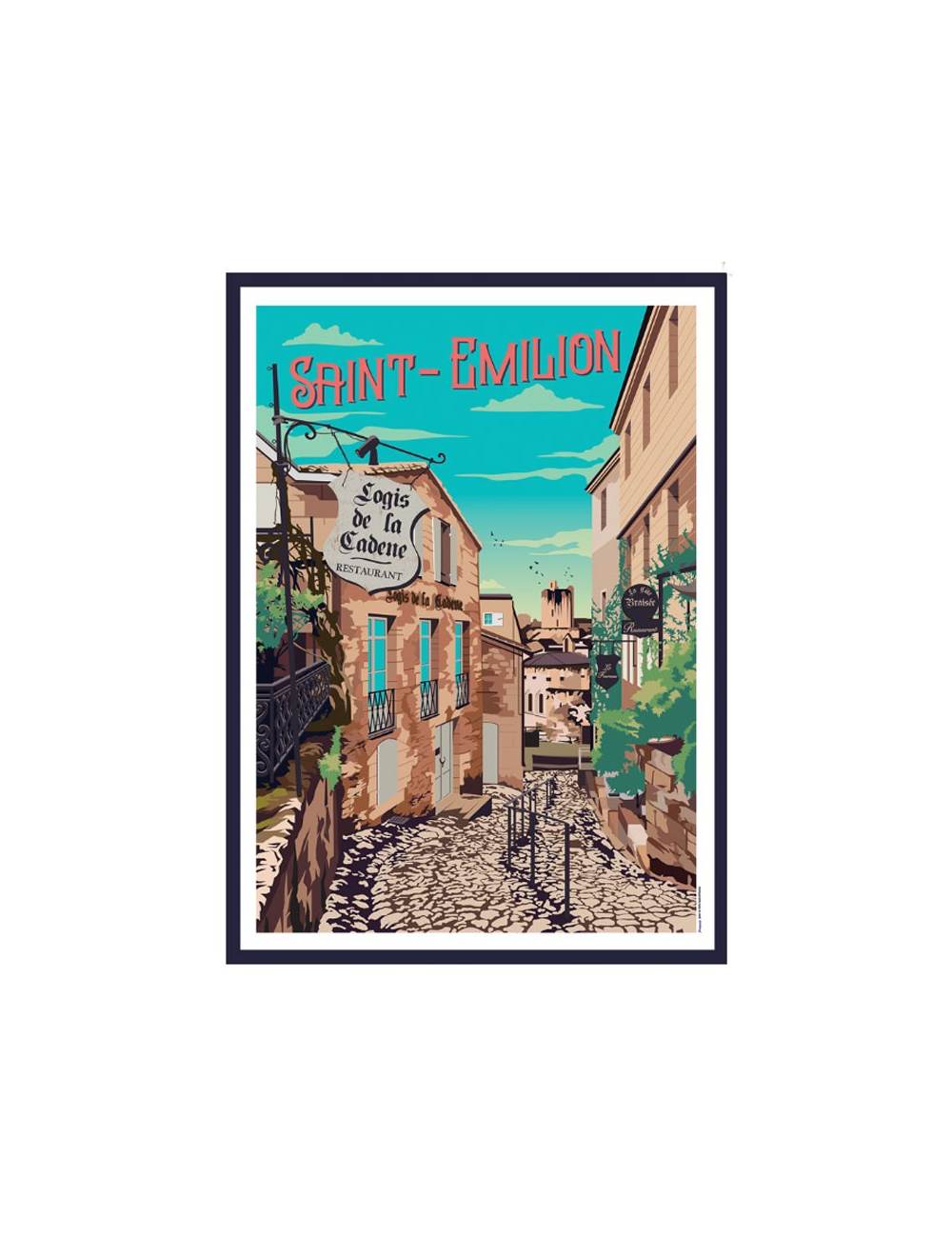 Affiche Saint-Émilion Village Classé Encadrée