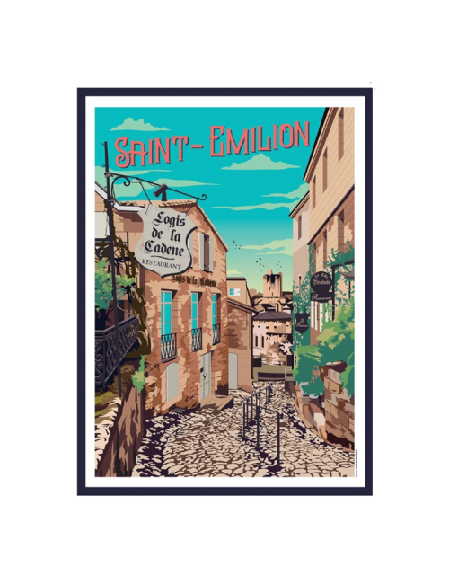 Affiche Saint-Émilion Village Classé Encadrée