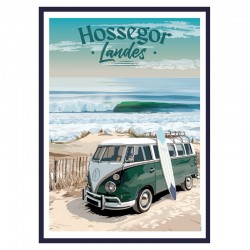 "HOSSEGOR", Travel poster...