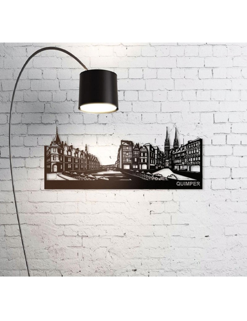 Sculpture murale métal noir Quimper – décoration murale design