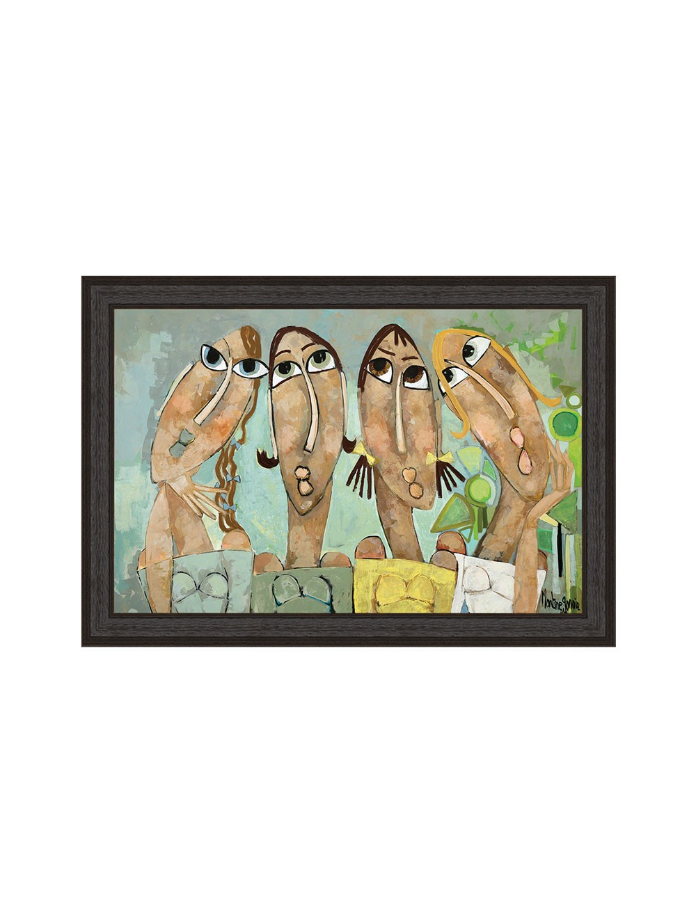 Les filles en prairie 80x120 - Tableau Martine Gonnin