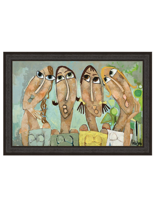 Les filles en prairie 80x120 - Tableau Martine Gonnin