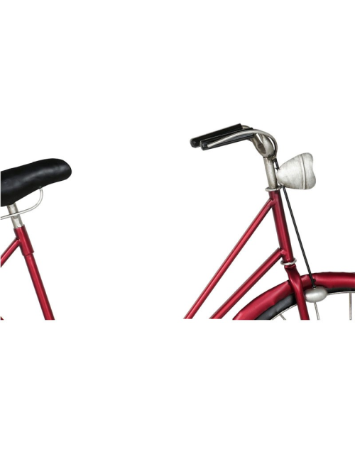 Sculpture murale vélo rouge rétro en métal