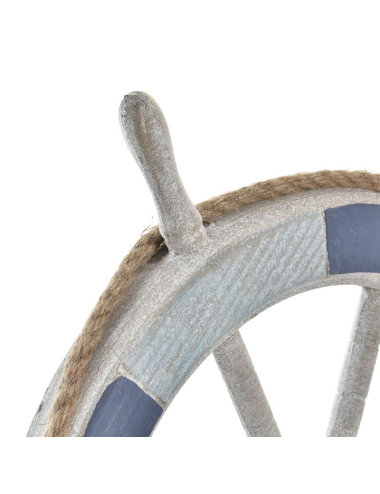 Gouvernail bois déco marine avec étoile de mer