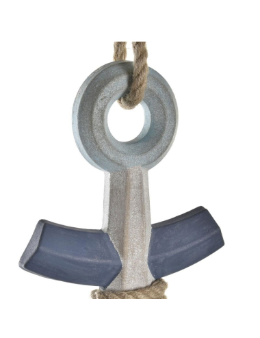 Sculpture murale ancre bois motif bateau style bord de mer