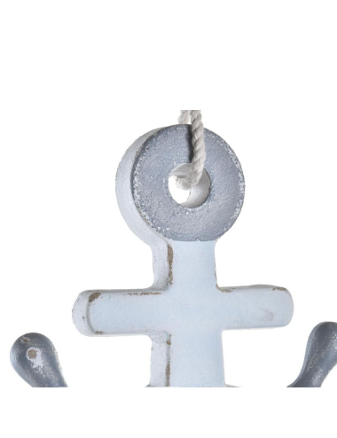 Horloge murale ancre et corde style bord de mer