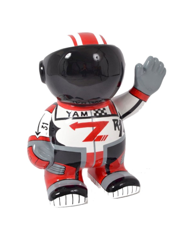 Sculpture résine BOY Z Moto 45×40 cm