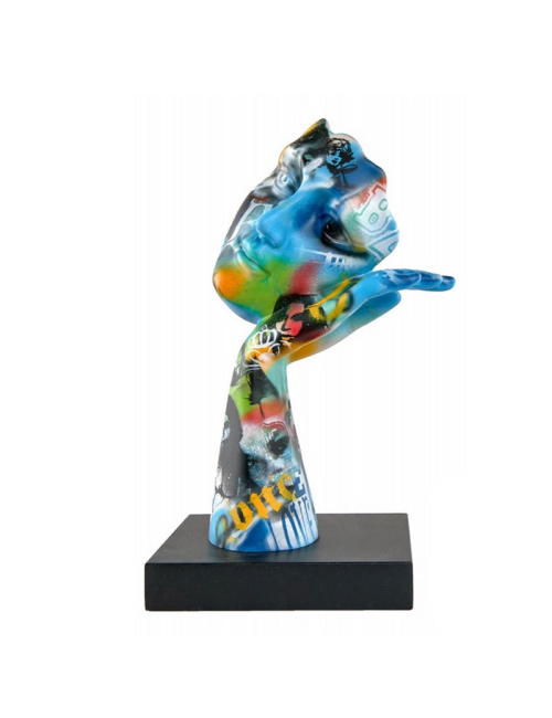" Visage tendresse POP ART 27cm ", Statue déco design